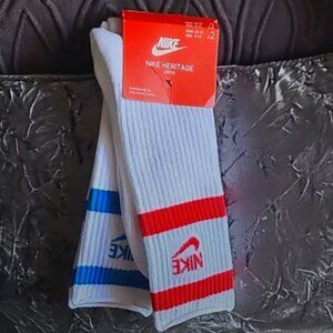 Nike Socks 2 Pairs Old School 80' NEW Size 9-12  VINTAGE